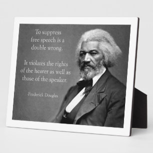 Placa Expositora Frederick Douglass Free Speech