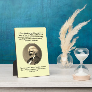 Placa Expositora FREDERICK DOUGLASS   Ningún rico, ningún pobre Per