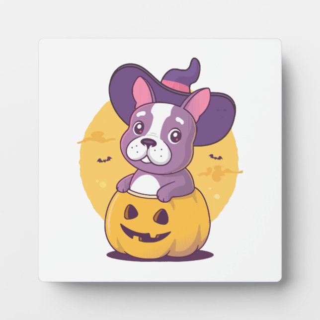 Placa Expositora Frenchie Halloween (Frente)