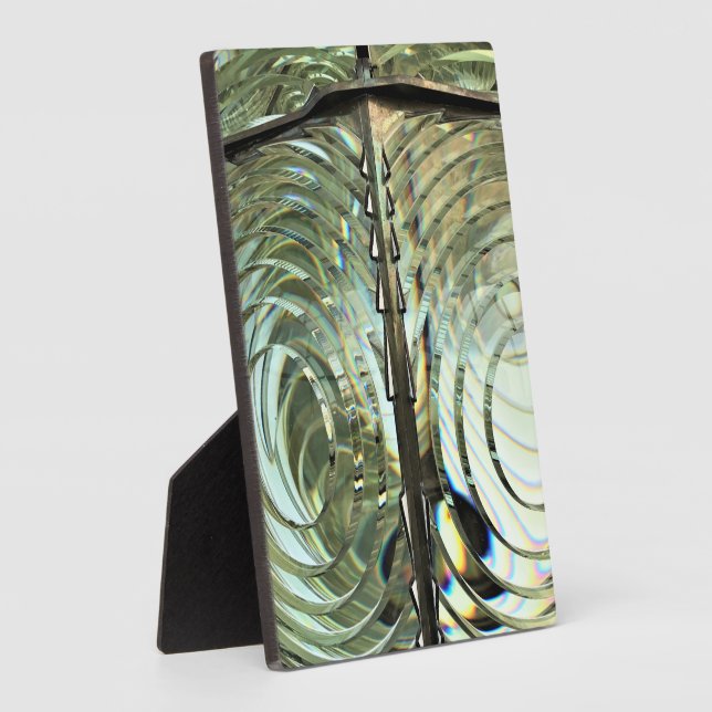 Placa Expositora Frensel Lens, faro Cabo Blanco, costa de Oregón (Lado)