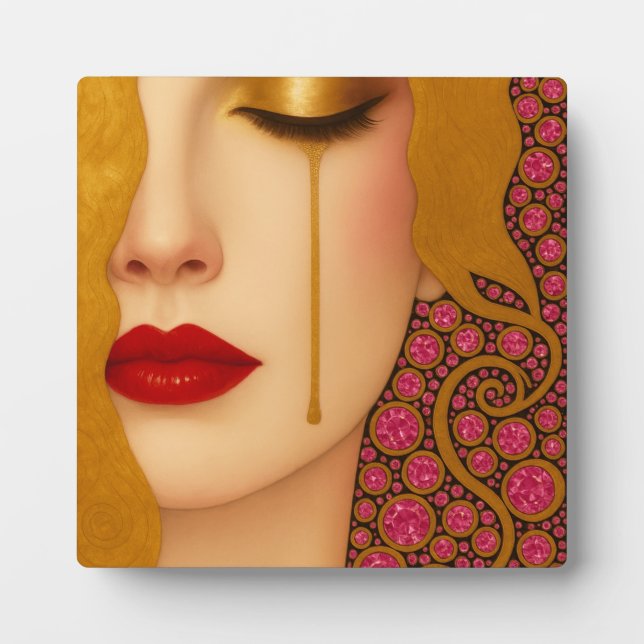 Placa Expositora Freya's heartache golden tears in pink motif (Frente)