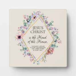 Placa Expositora Frontera floral Cita religiosa cristiana