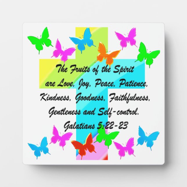 PLACA EXPOSITORA FRUTA CRISTIANA DEL ESPÍRITU (Frente)