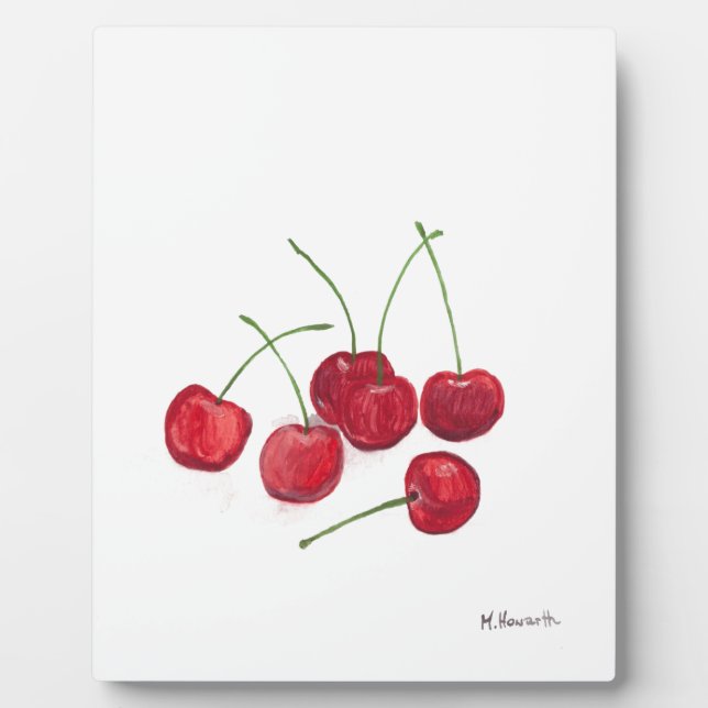 Placa Expositora Fruta de las cerezas rojas (Frente)