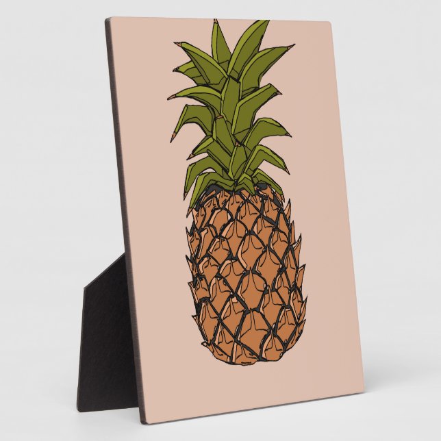 Placa Expositora Fruta de Piña Vintage (Lado)