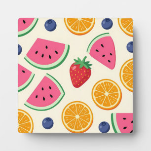 Placa Expositora Frutas Coloridas de Verano Sandía Naranja
