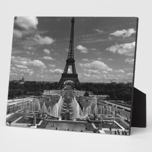 Placa Expositora Fuente Vintage Francia París Torre Eiffel