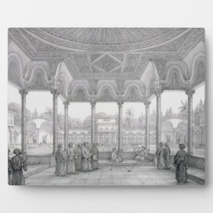 Placa Expositora Fuente y Kiosk del Jardín de Choubrah, de