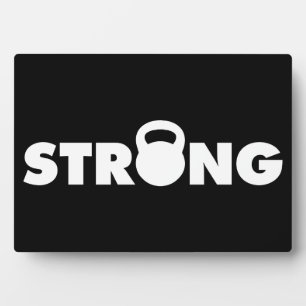 Placa Expositora FUERTE - Kettlebell Workout Motivational