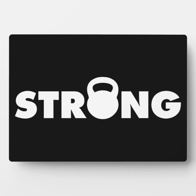 Placa Expositora FUERTE - Kettlebell Workout Motivational (Frente)