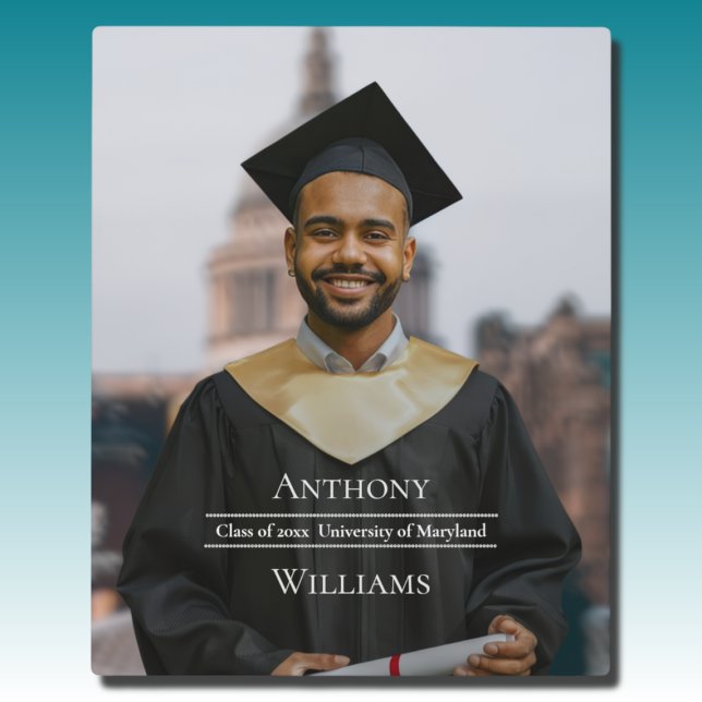 Placa Expositora Full Photo Minimalist Graduation Keepsake  (Subido por el creador)