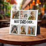 Placa Expositora Fun moderno ‘MEJOR PAPÁ DE LA HISTORIA’ 6 Foto<br><div class="desc">Crea el regalo perfecto para el papá más asombroso con nuestra plantilla fácil de usar, que incluye seis fotos de recuerdos preciados y una carta "BEST DAD EVER" de moda que se puede cambiar a tu elección de colores. Completa con el nombre de su hijo y un toque de lindo...</div>