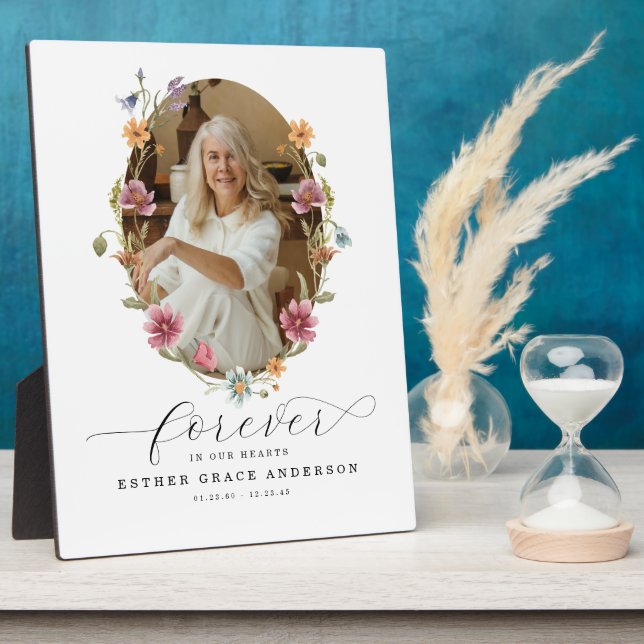 Placa Expositora Funeral De Flor Silvestre Para Siempre En Nuestros (Lado)