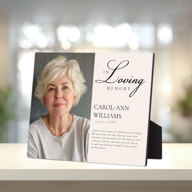 Placa Expositora Funeral elegante, foto "En memoria amorosa" (Subido por el creador)