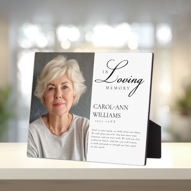 Placa Expositora Funeral elegante, foto "En memoria amorosa" (Subido por el creador)