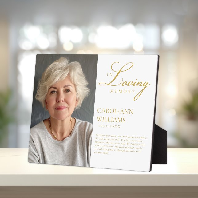 Placa Expositora Funeral elegante, foto "En memoria amorosa" (Subido por el creador)