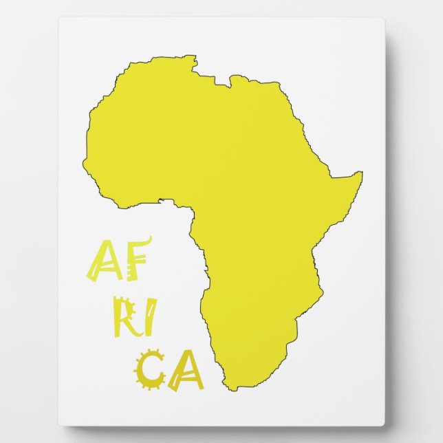 Placa Expositora Funky Yellow Africa Map (Frente)