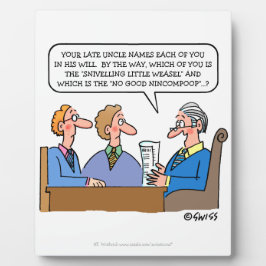 Placa Expositora Funny abogada de libertad condicional leyendo test