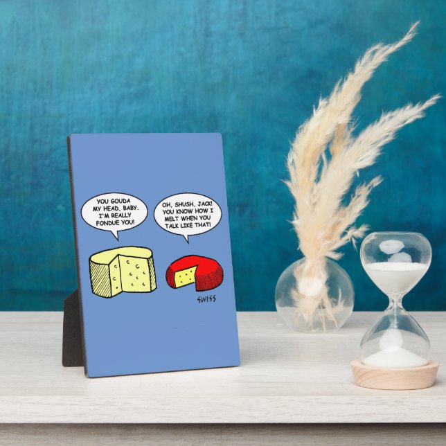 Placa Expositora Funny Cheese Shop Manager / Turophile Personalizad (Lado)