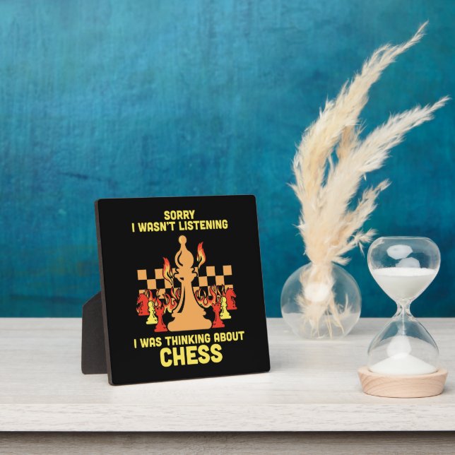Placa Expositora Funny Chess Quote Gift for Chess Players & Lovers (in situ)