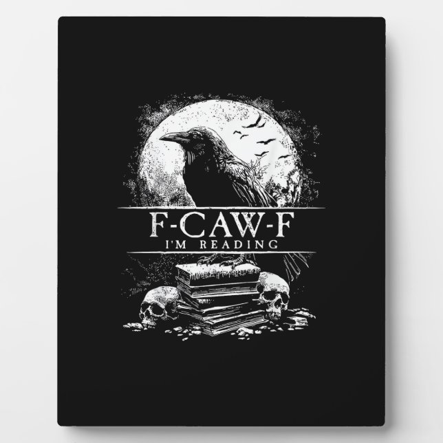 Placa Expositora Funny F-Caw-F Books Skulls Gothic (Frente)