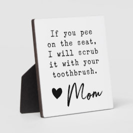 Placa Expositora Funny Farmhouse Kid's Bathroom Sign