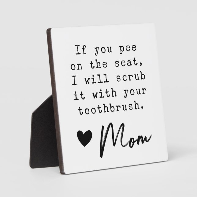 Placa Expositora Funny Farmhouse Kid's Bathroom Sign (Anverso)