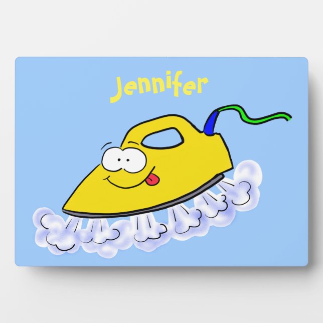 Placa Expositora Funny ilustracion de lavandería de hierro personal (Frente)