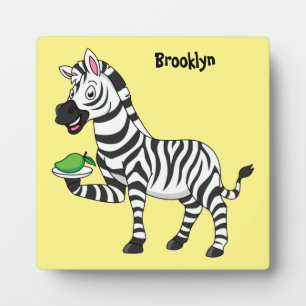 Placa Expositora Funny ilustracion de personalizado de cebra