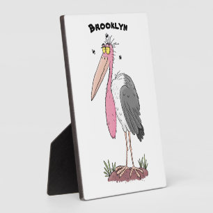 Placa Expositora Funny marabou stork personalizado