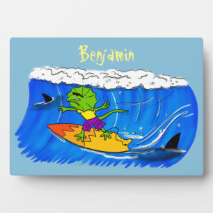 Placa Expositora Funny personalizado de surf con lagarto frito