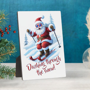 Placa Expositora Funny personalizado Santa Claus Navidad lindo