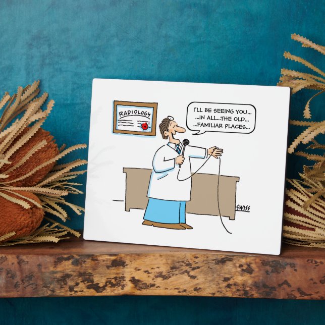 Placa Expositora Funny Radiólogo Karaoke Personalizado Oficina de R (Lado)