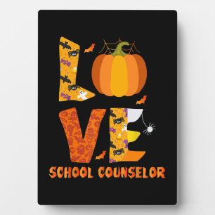 Placa Expositora Funny School Counseler Love Halloween