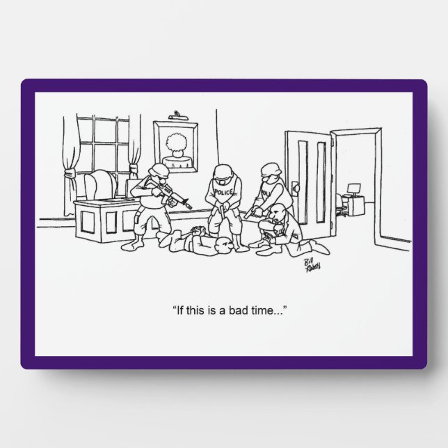 Placa Expositora Funny Swat Team Business Plaque (Frente)