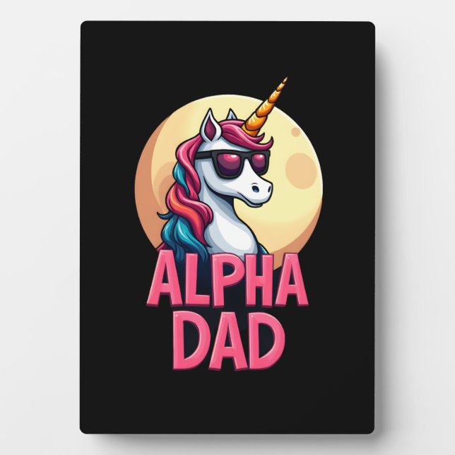 Placa Expositora Funny Unicorn Dad Laufey Men Father's Day Christma (Frente)