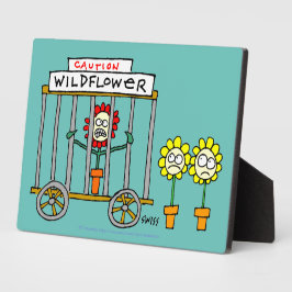 Placa Expositora Funny Wildflower Personalizado Office Desk