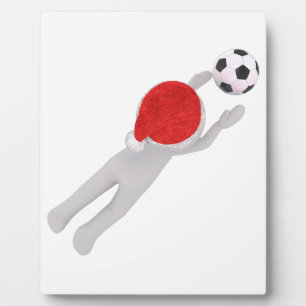 Placa Expositora fútbol santa claus