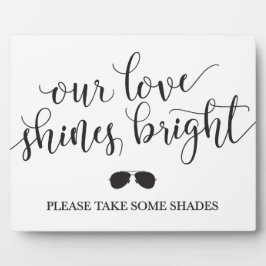 Placa Expositora Gafas de sol favorecen el Rótulo - Nuestro amor br