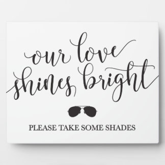 Placa Expositora Gafas de sol favorecen el Rótulo - Nuestro amor br