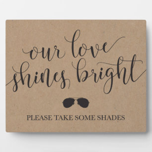 Placa Expositora Gafas de sol favorecen el Rótulo - Nuestro amor br