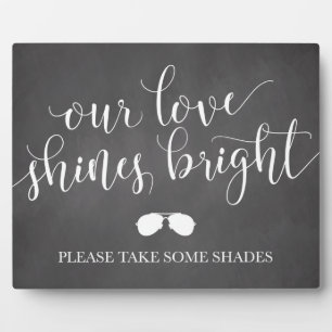 Placa Expositora Gafas de sol favorecen el Rótulo - Nuestro amor br
