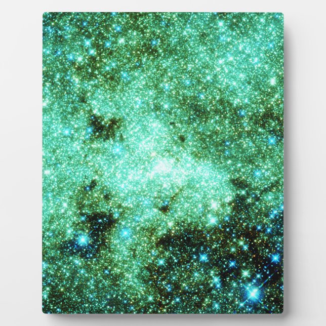 Placa Expositora Galaxia Verde Vía Láctea (Frente)