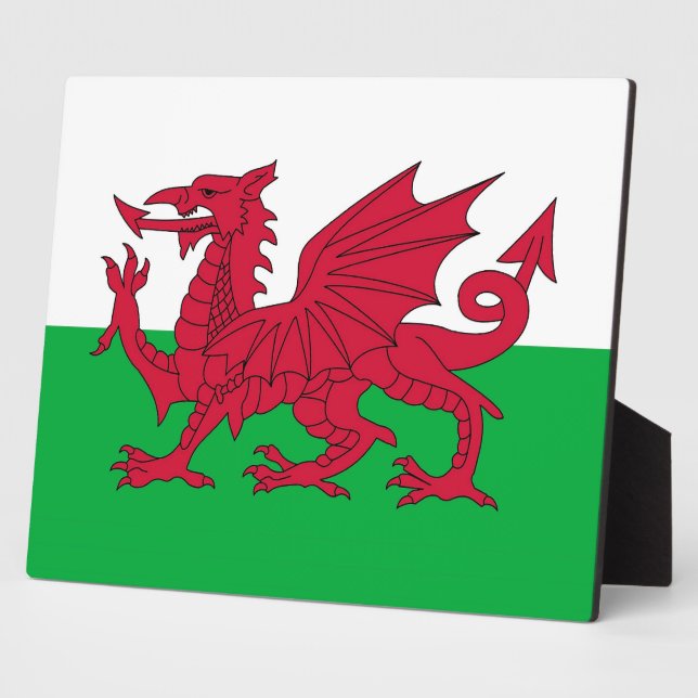 Placa Expositora Gales Bandera Plaque (Lado)