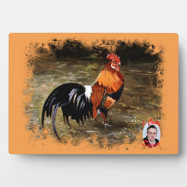Placa Expositora Gallo/Galo/Rooster (Frente)