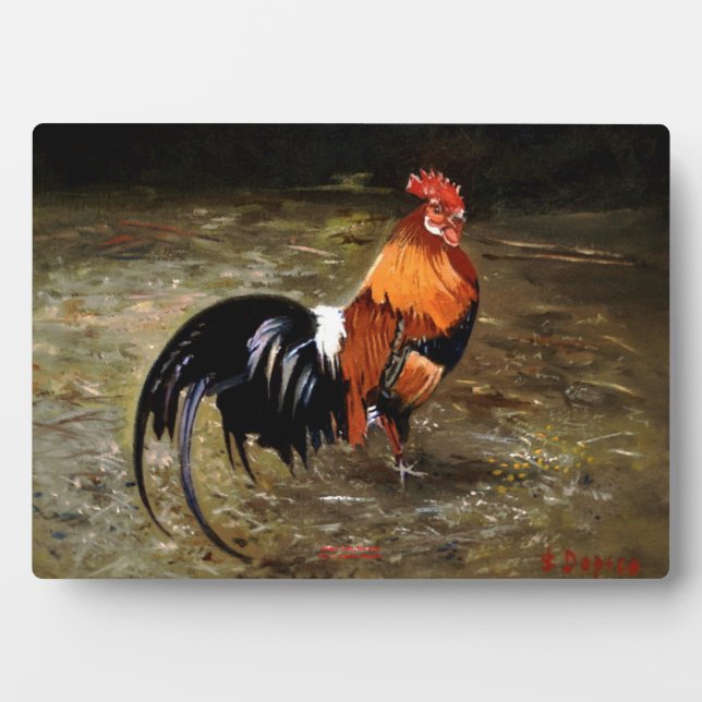 Placa Expositora Gallo/Galo/Rooster (Frente)