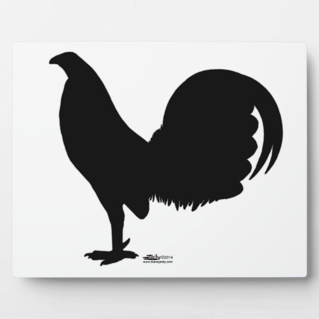 Placa Expositora Gamecock Rooster Silhouette (Frente)