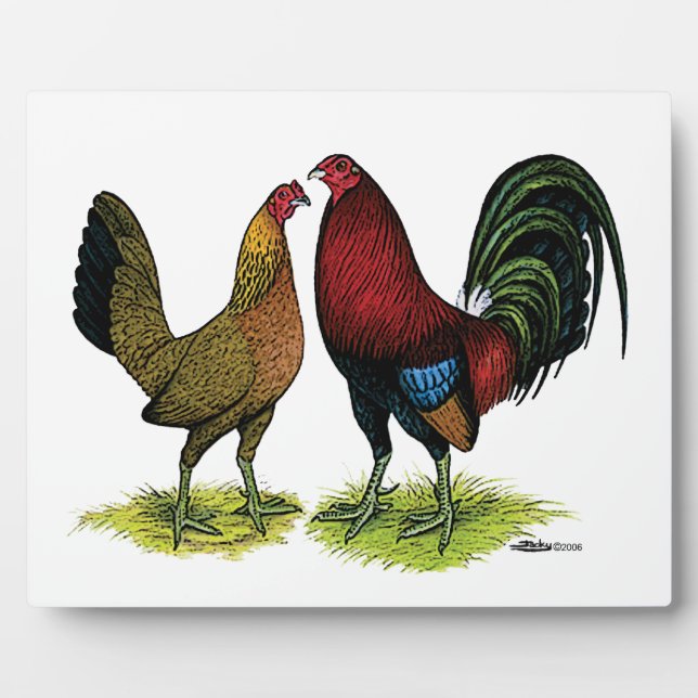 Placa Expositora Gamefowl Pair (Frente)