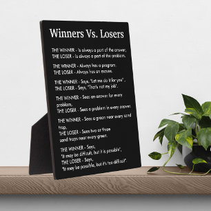 Placa Expositora Ganadores Vs Perdedores