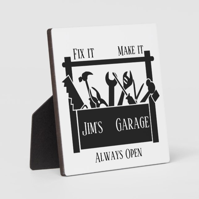 Placa Expositora Garaje personalizado (Anverso)